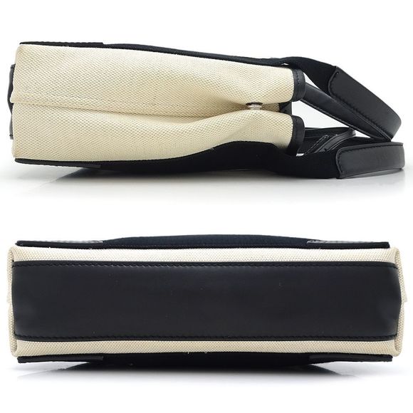 Balenciaga Navy Cabas XS Handbag Canvas Calf Ivory Black - Picture 2 of 8